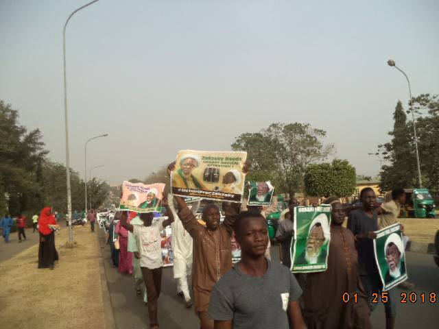 free zakzaky in Abuja on 25 jan